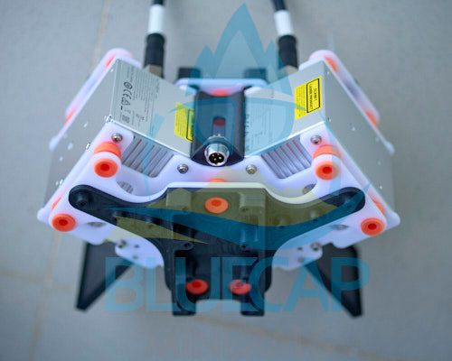 BlueCapLidar® R6F dual-scanner payload photographed from beneath