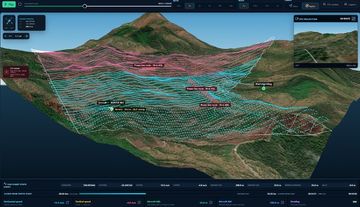 BlueCap Portal 3D flight simulation over mountainous terrain