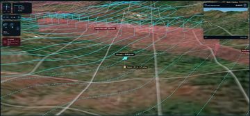 BlueCap Portal clearance review for calculated aircraft and sensor trajectories