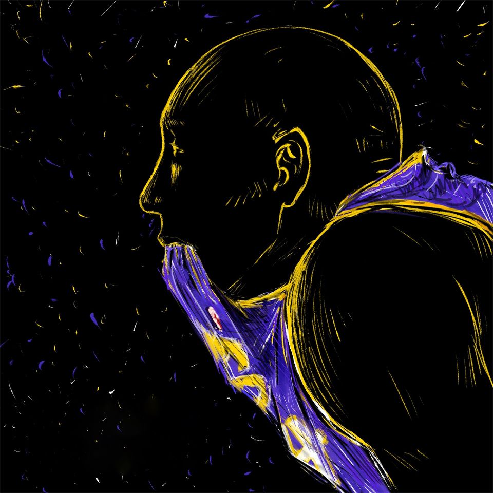Dessin de Kobe Bryant par ???? Cdd20 de Pixabay - CC0<br>