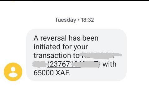 Reversal initiated