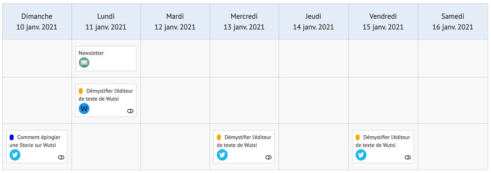 Exemple de Calendrier Editorial