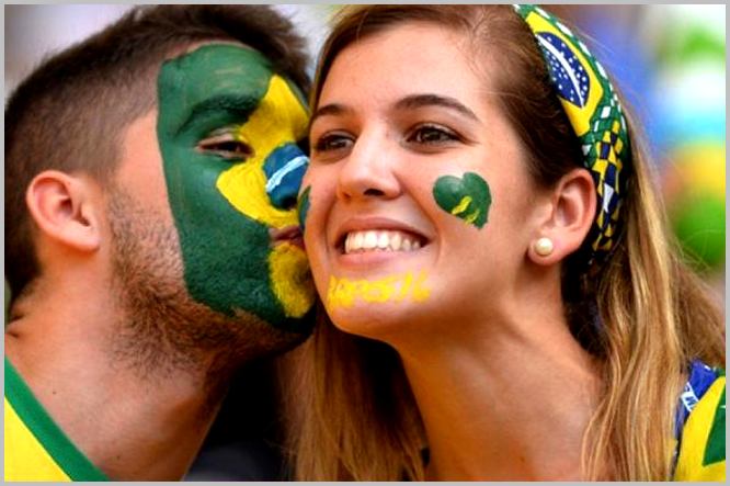 Un couple de supporters brésiliens. Source: postsen.com /Image reprise sous autorisation