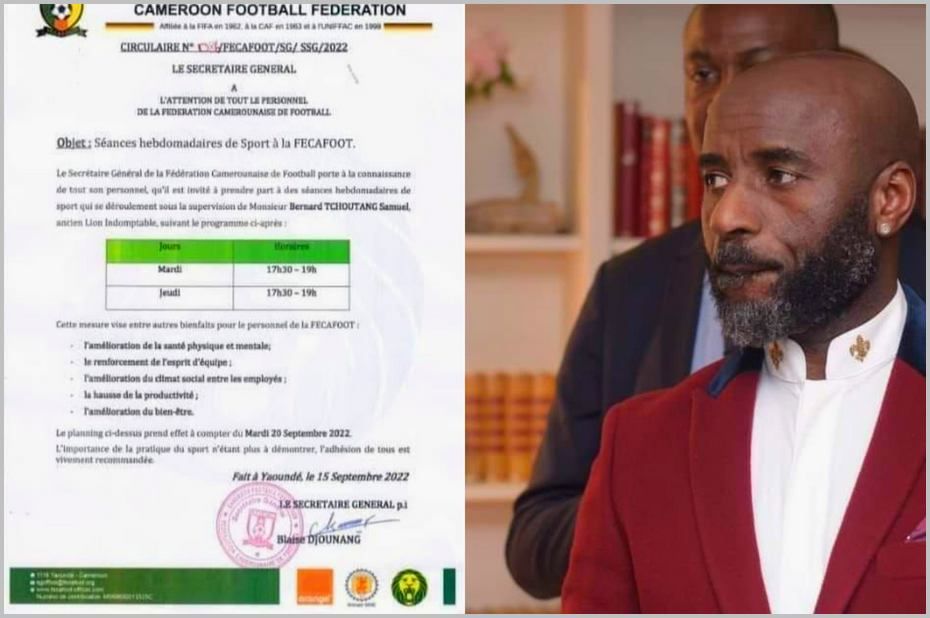 Bernard Tchoutang a été nommé superviseur des séances de sport à la Fécafoot. Source: actucameroun.com /CC-BY