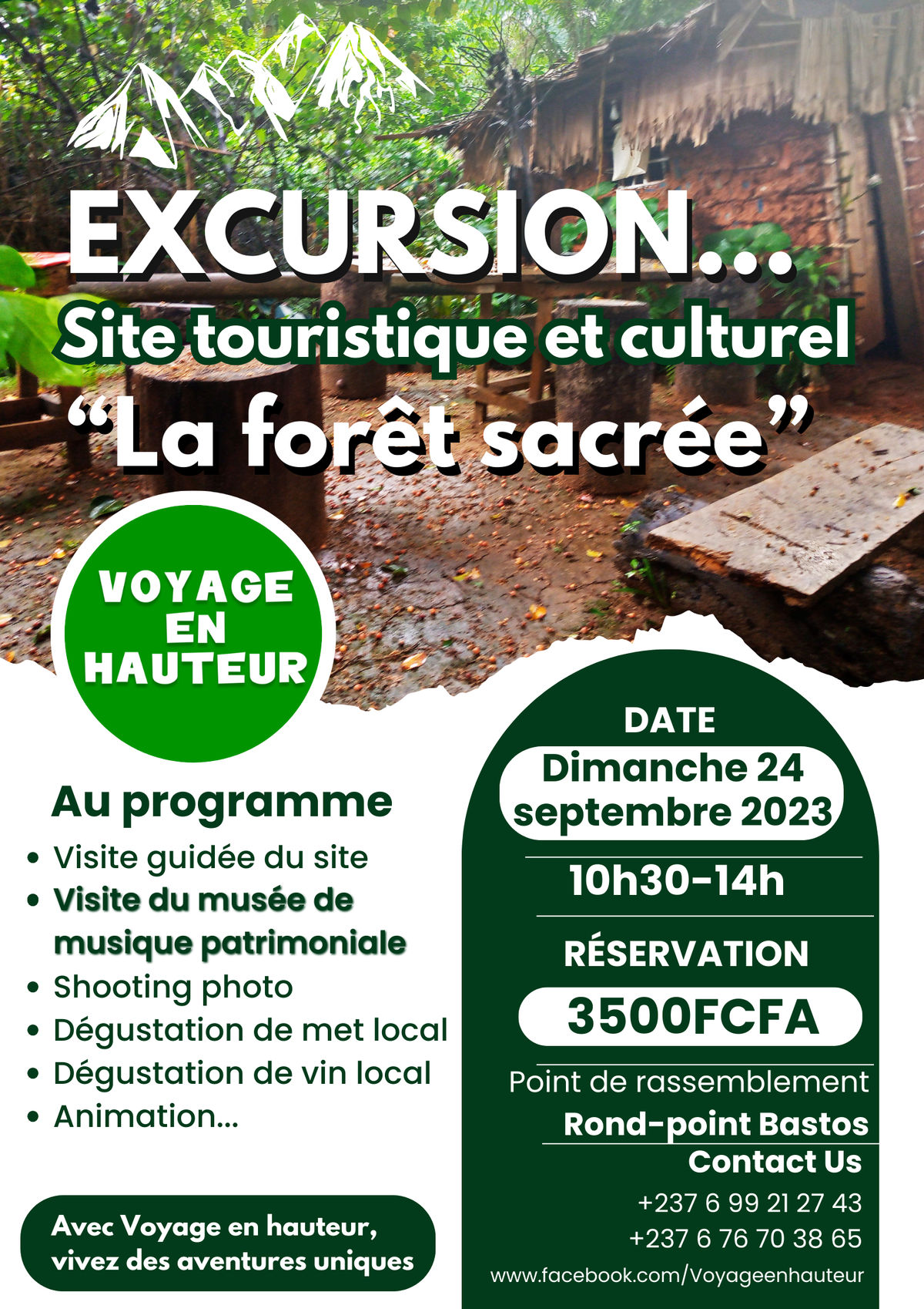 Excursion touristique à ''La Foret sacrée'' - Voyage en hauteur 2023