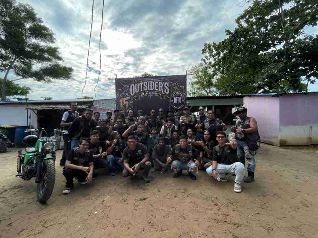 Kebersamaan anggota dalam anniversary MMC Outsiders Singkawang Chapter