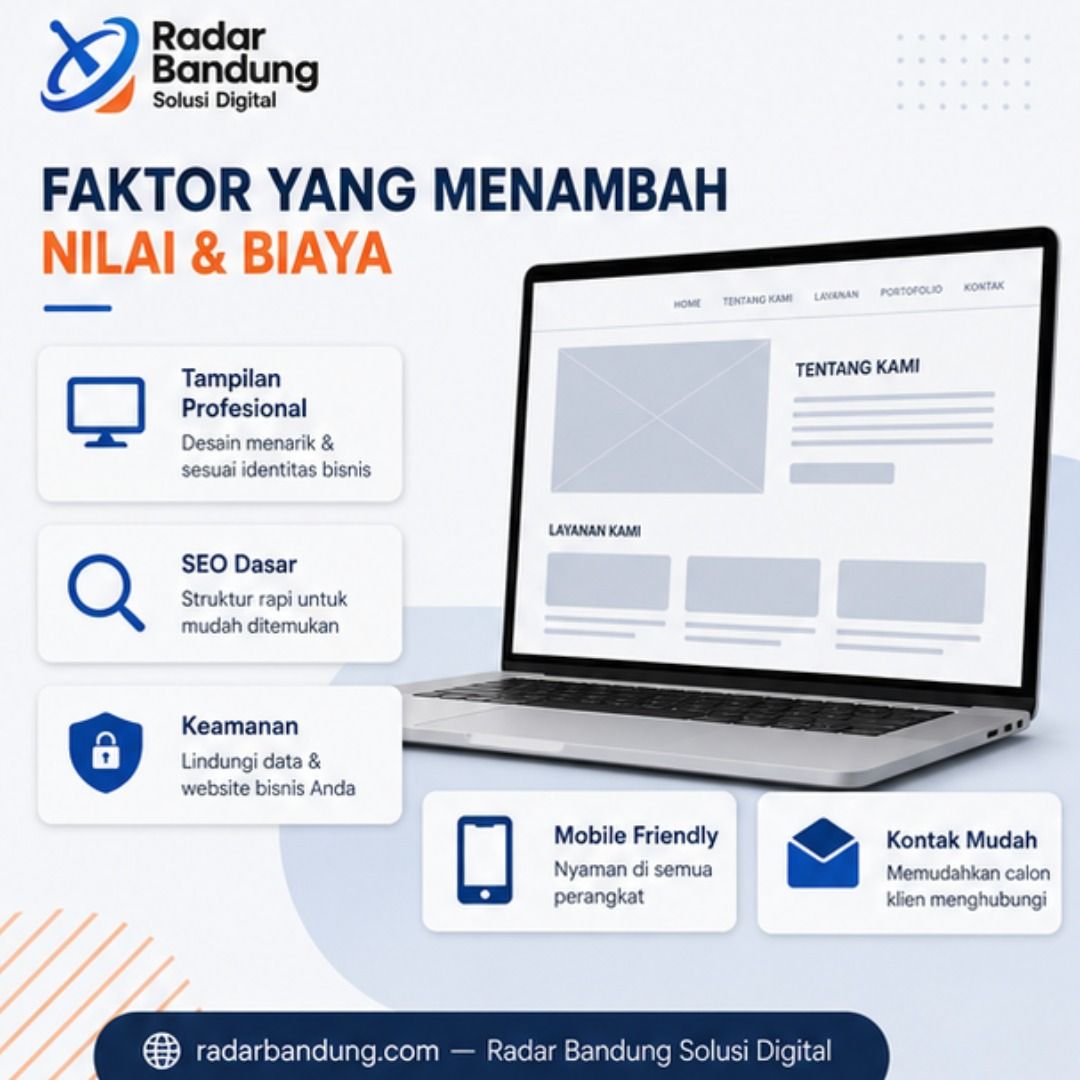 Ilustrasi perencanaan biaya pembuatan website company profile pada 2026