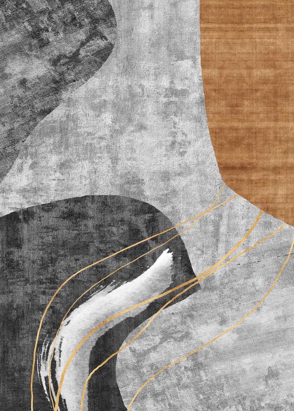 Konten Abstract Bentuk Curved