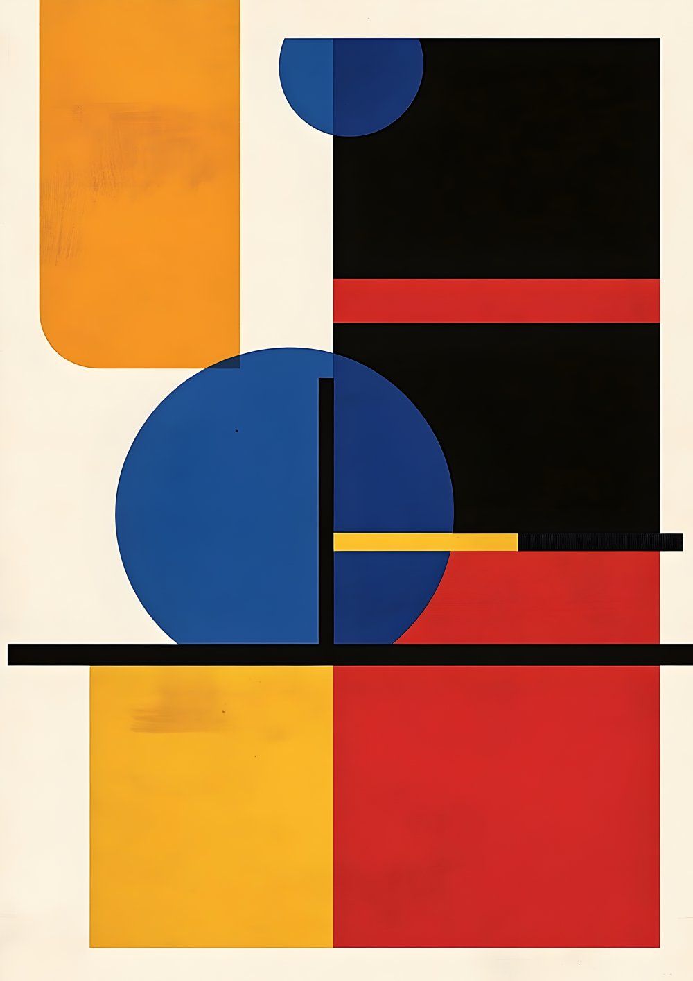 Konten Geometris Abstrak dengan Warna-Warna Terang