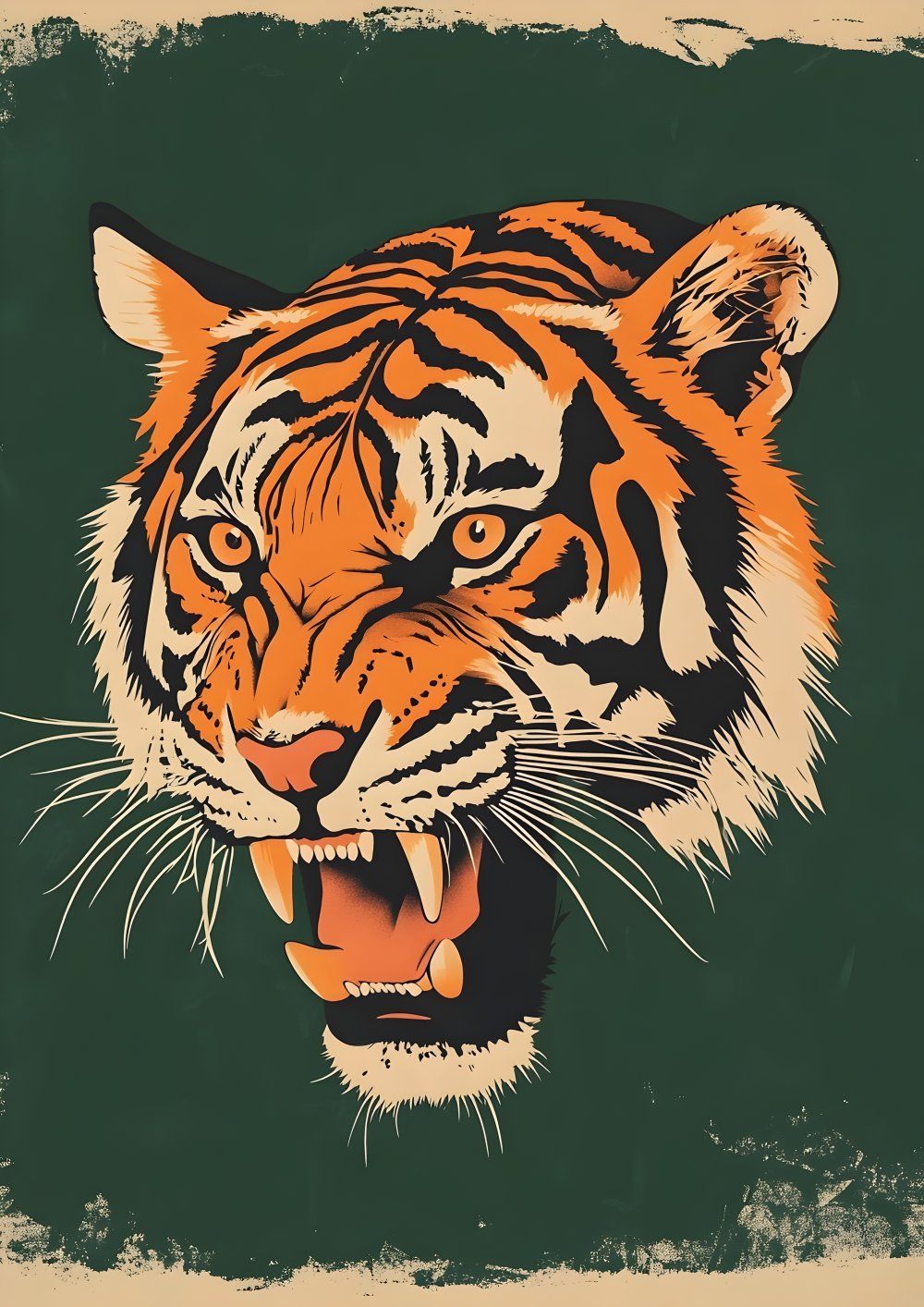 Konten Kepalaan Tiger Terlihat