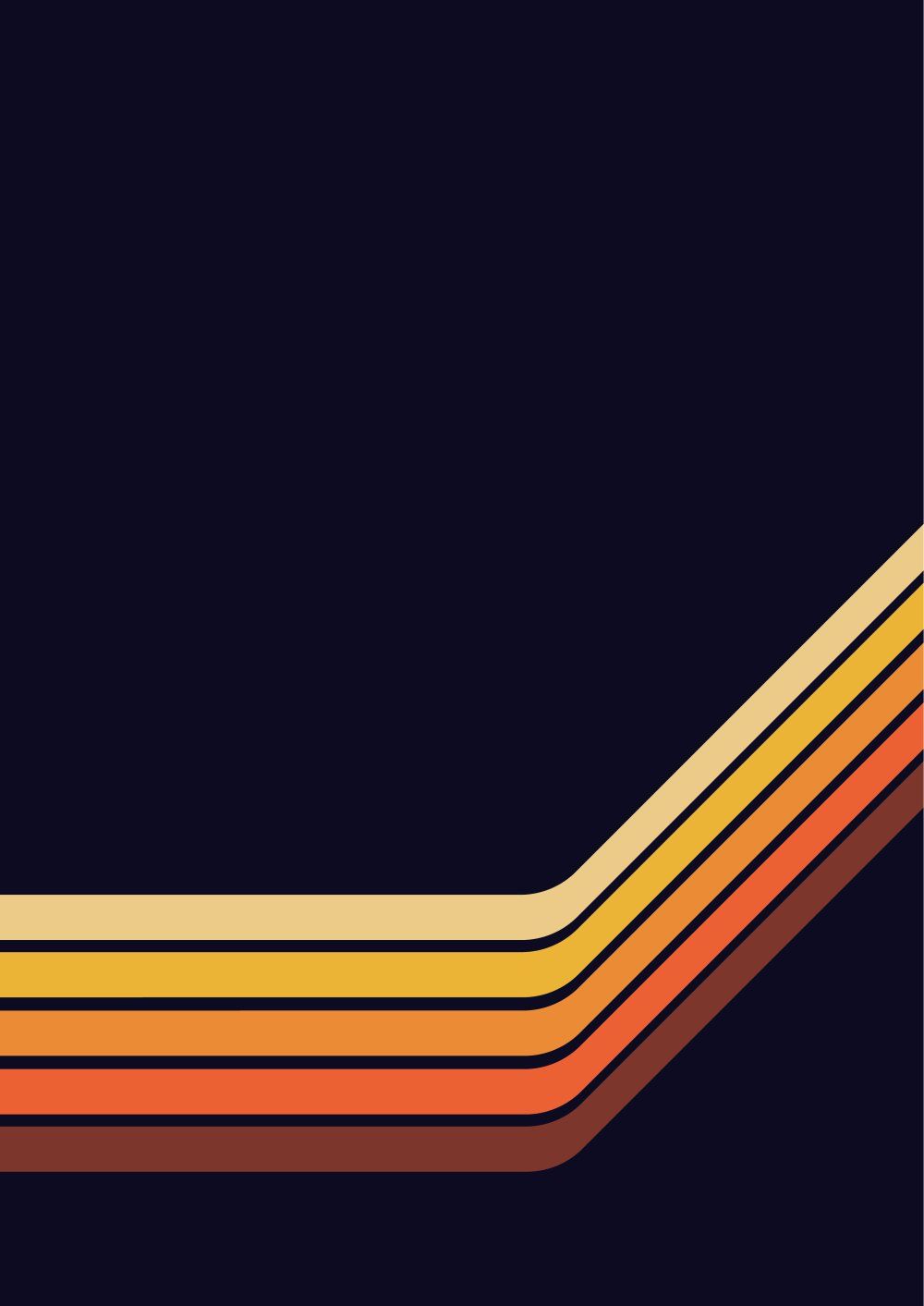 Konten Lurus dengan Strip Merah, Kuning, dan Orange