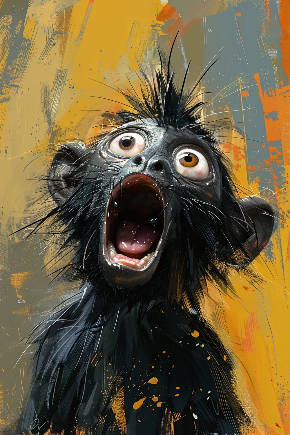 Konten Monkey With Open Mouth