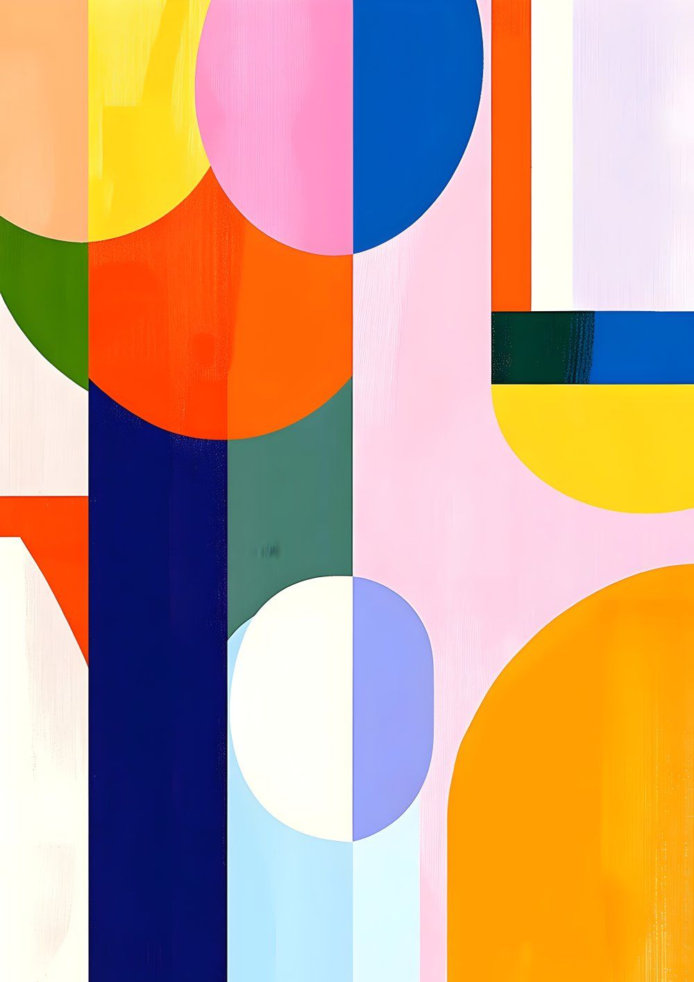 Konten Mosaik Warna Abstrak