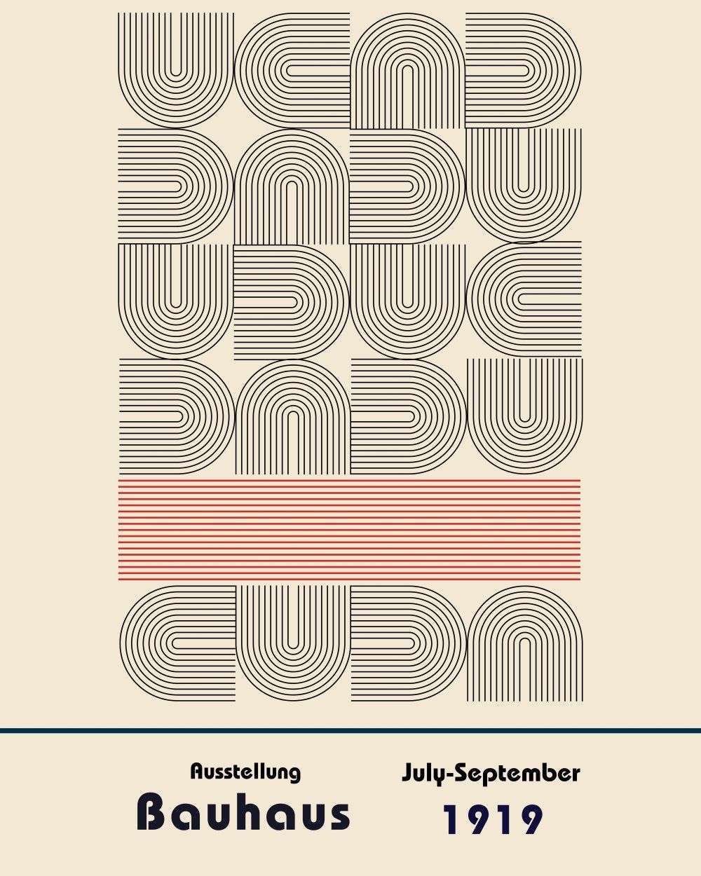 Konten Poster Bauhaus 1919