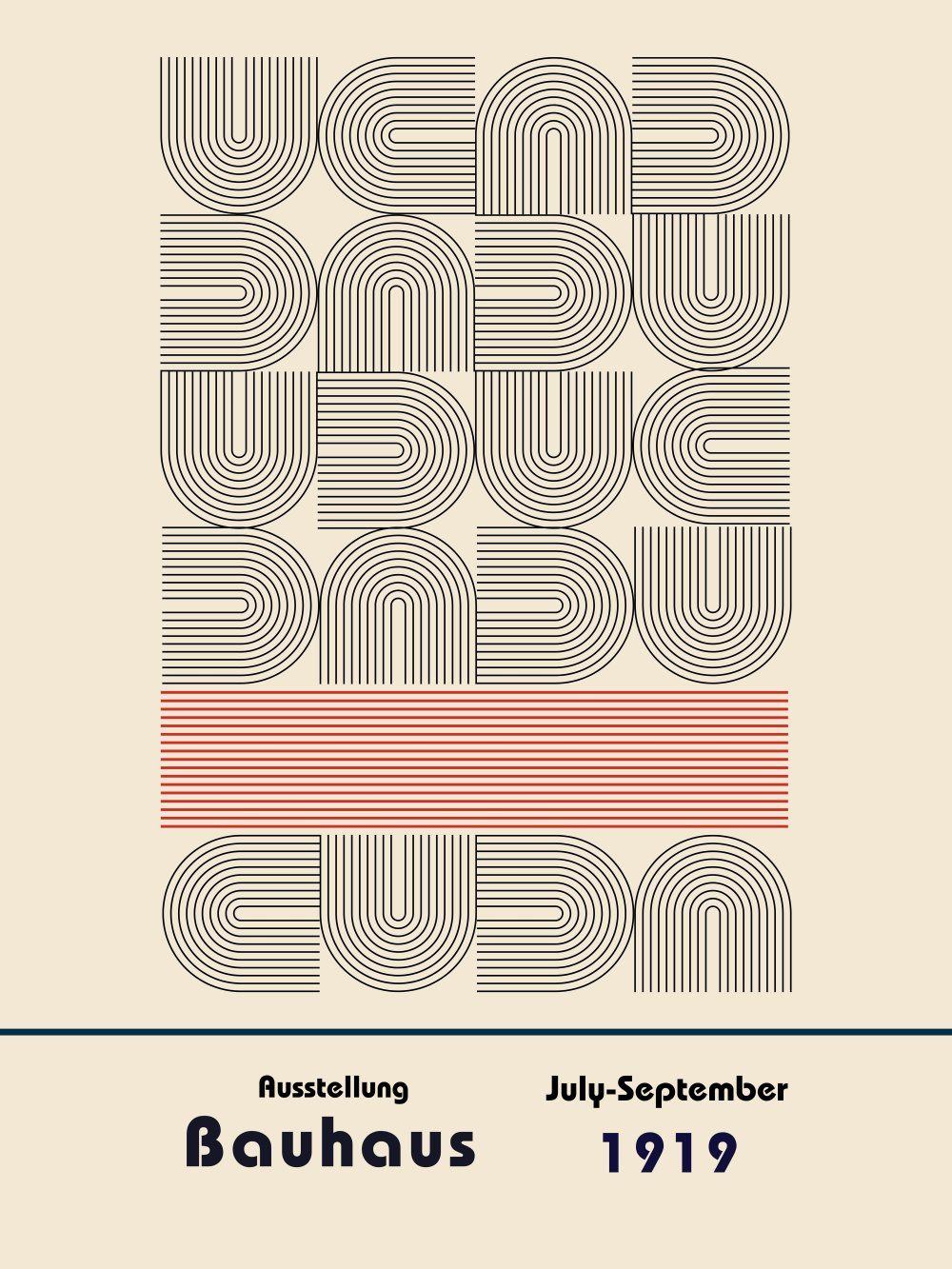 Konten Poster Bauhaus 1919