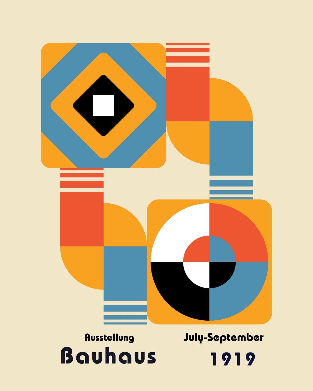 Konten Poster Bauhaus 1919