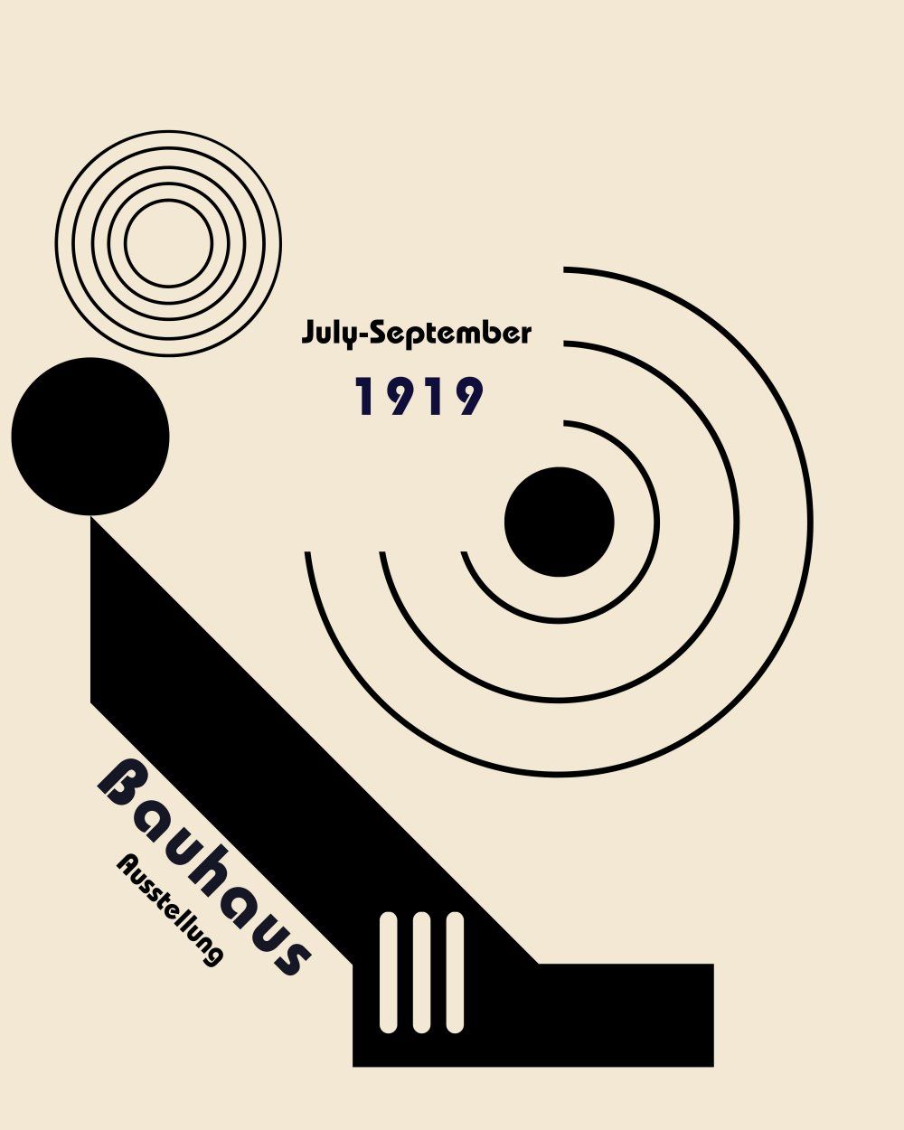 Konten Poster Bauhaus 1919