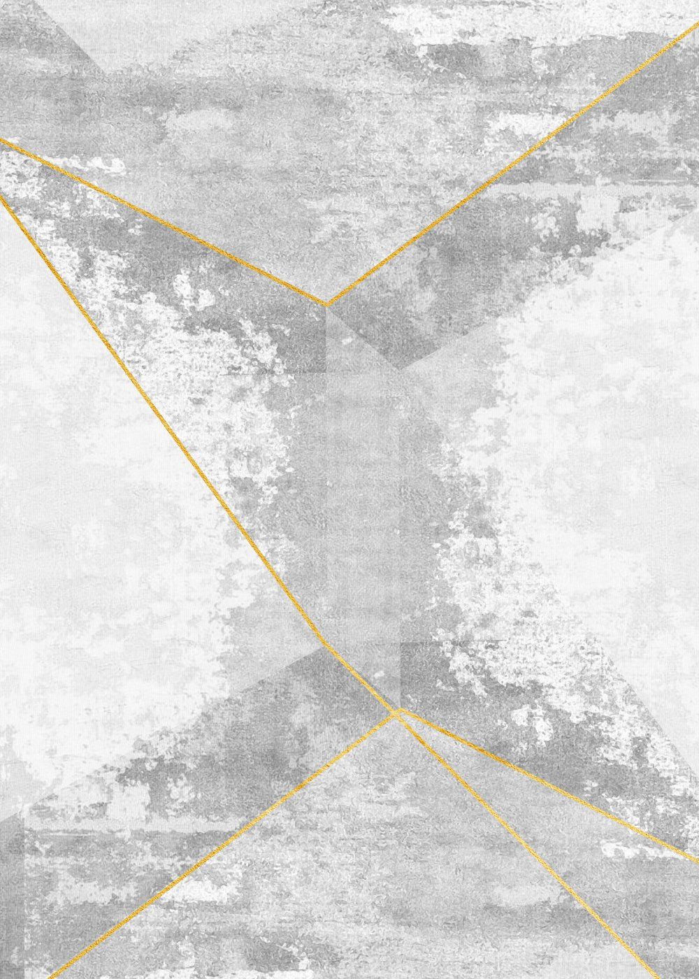Konten Rug Geometris Gelap Putih