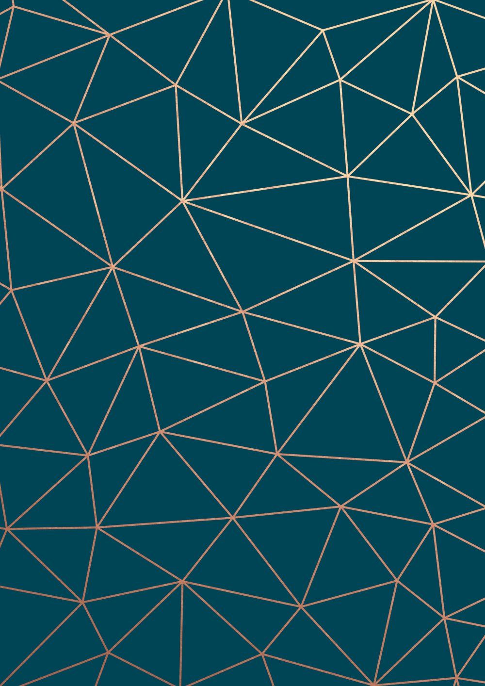 Konten Tema Geometrik Biru Emas