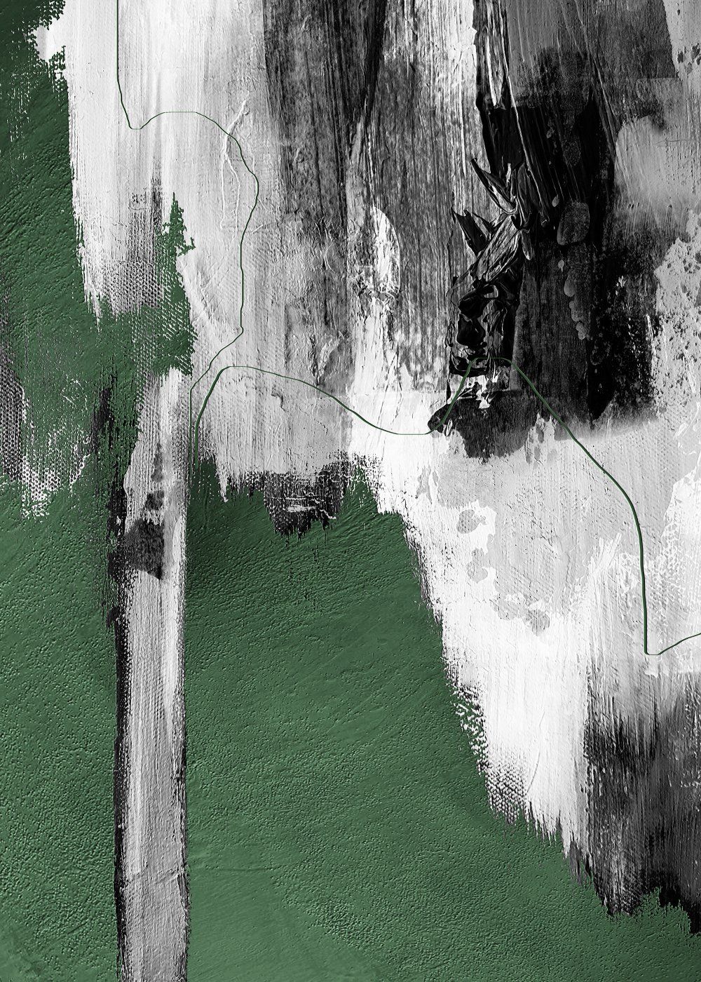 Konten Abstract Kontur Hijau