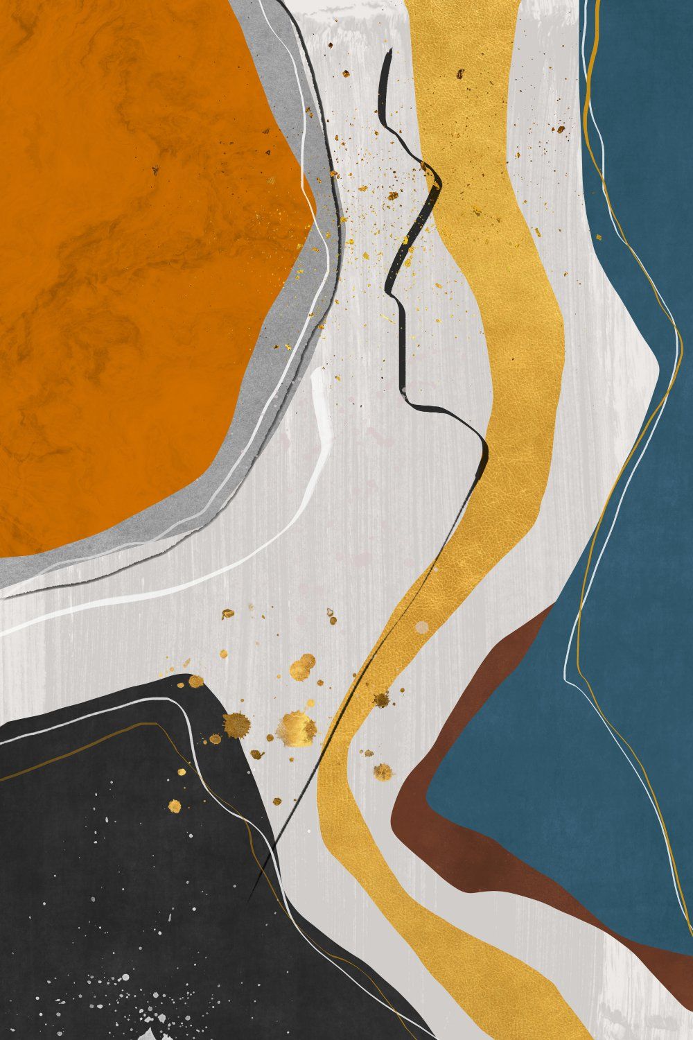 Konten Abstract Kontur Warna