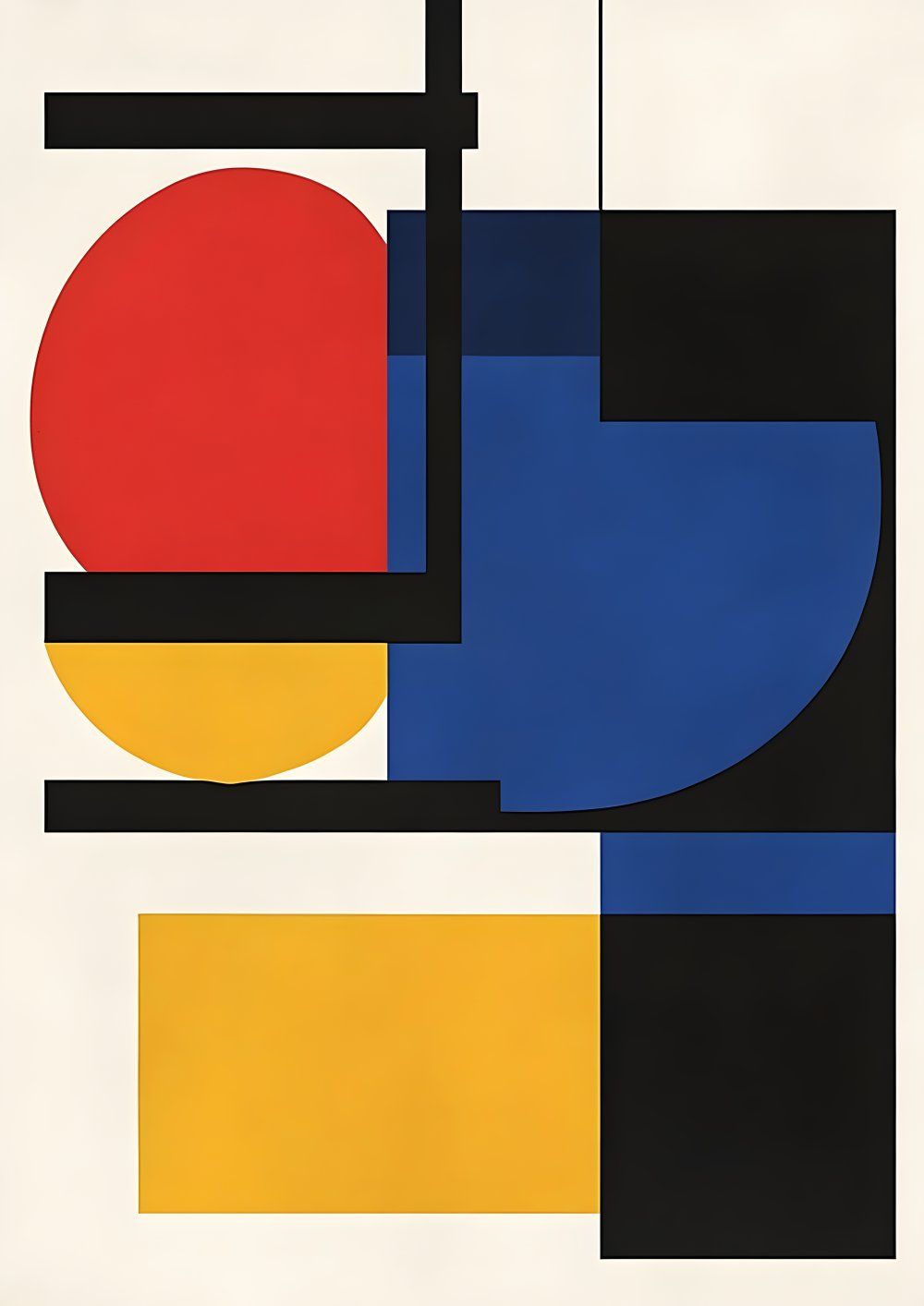 Konten Geometris Abstrak dengan Warna-Warna Terang