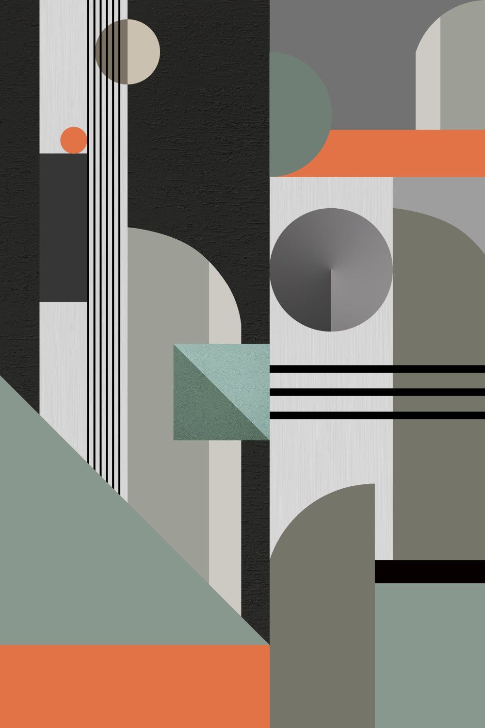 Konten Geometris Warna Gray