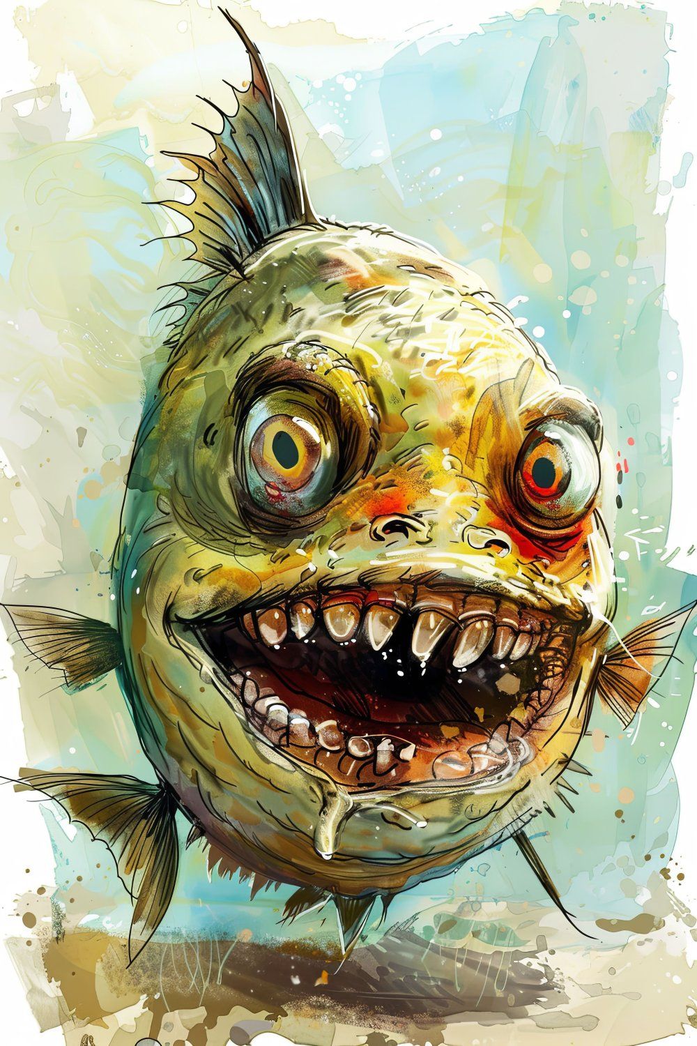 Konten Ikan dengan Warna