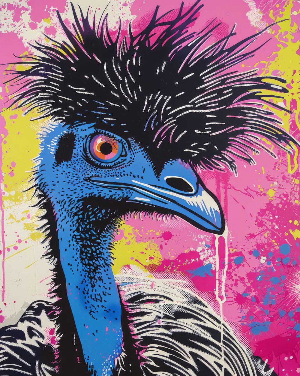 Konten Ostrich dengan Warna-Warna yang Menarik