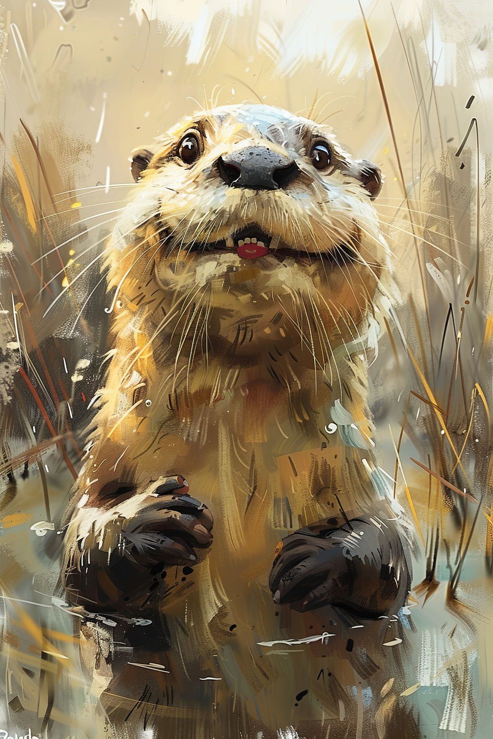 Konten Otter yang Berwarna