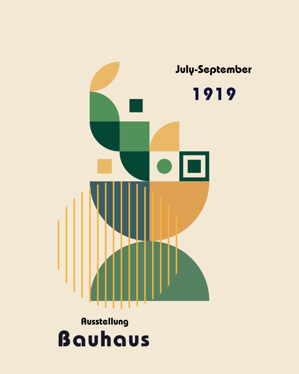 Konten Poster Bauhaus 1919