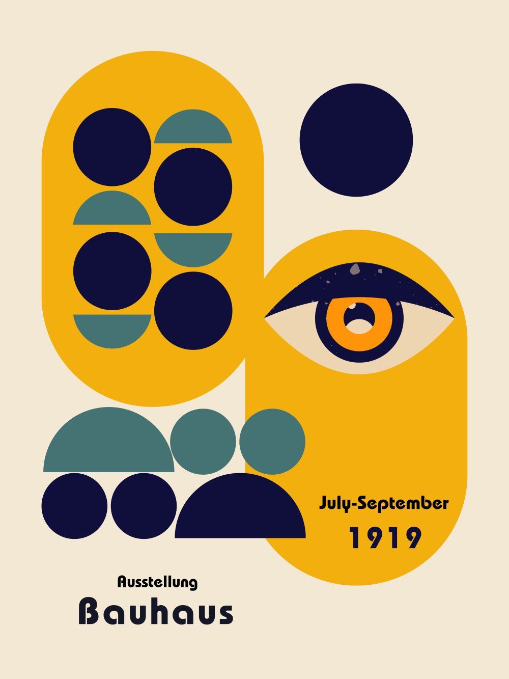 Konten Poster Bauhaus 1919