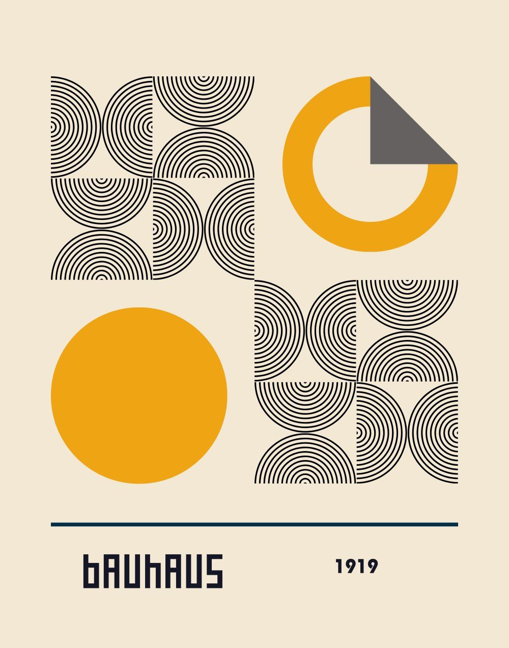 Konten Poster Bauhaus 1919
