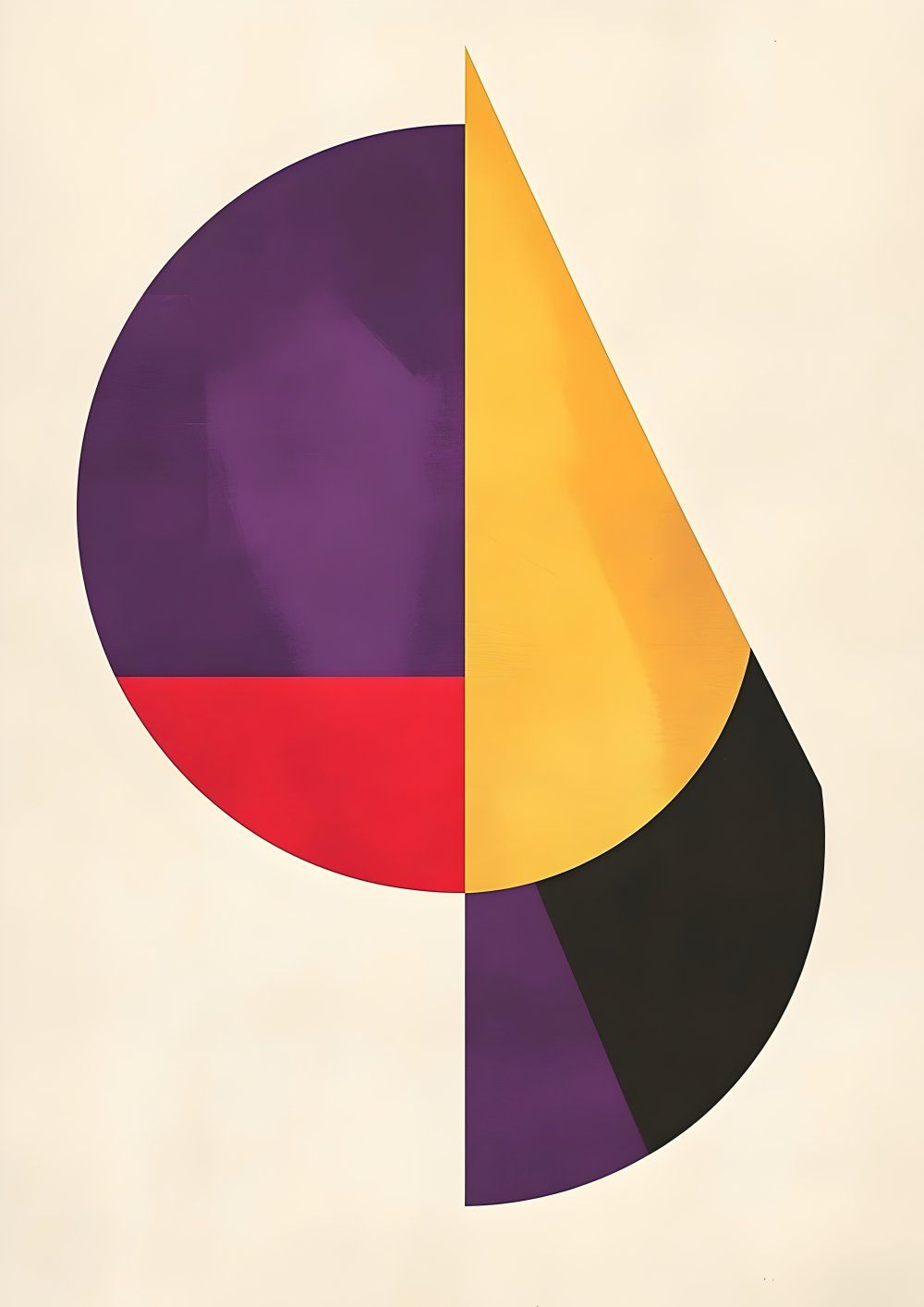 Konten Poster Geometris Warna Muda dan Gelap