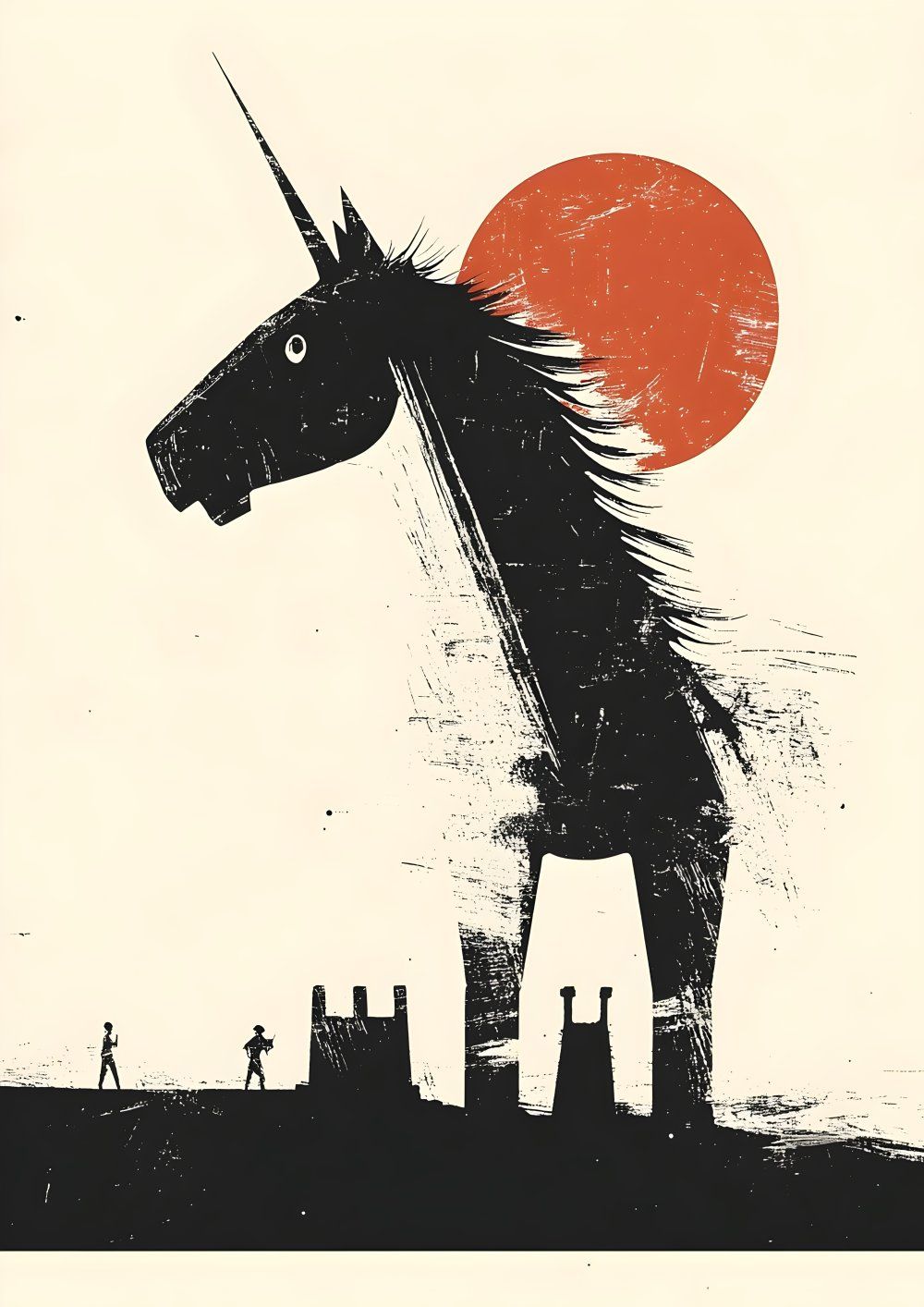 Konten Unicorn di Depan Pemandian Merah