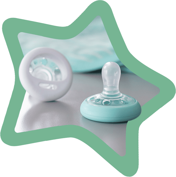 SUCCHIETTO TOMMEE TIPPEE 2 PZ SIMILE AL SENO MATERNO 0-6M BIANCO AZZURRO