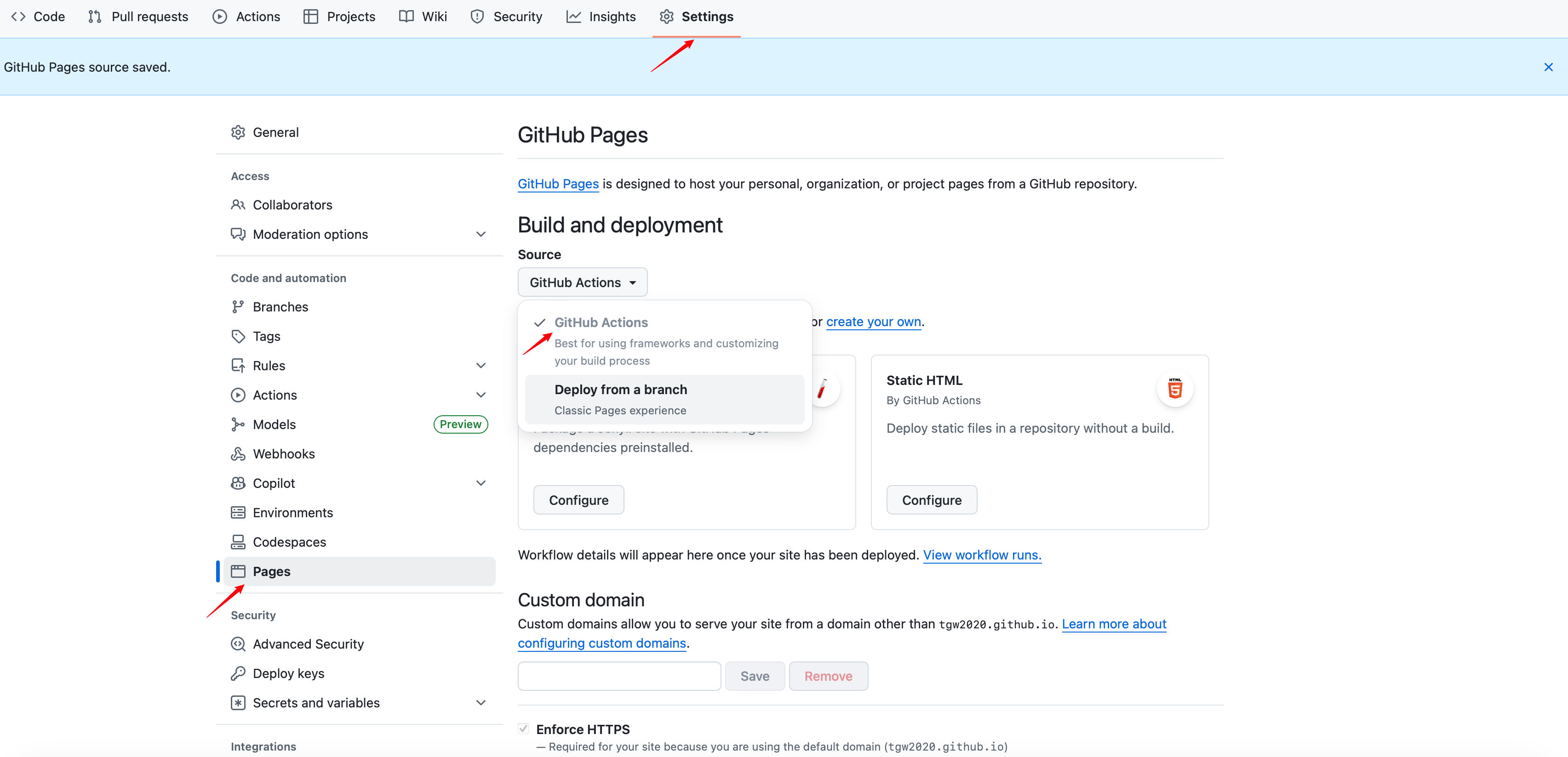 github pages