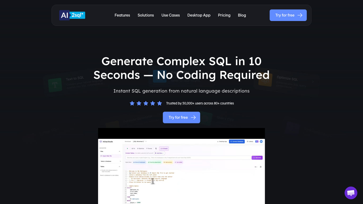 AI2SQL product preview