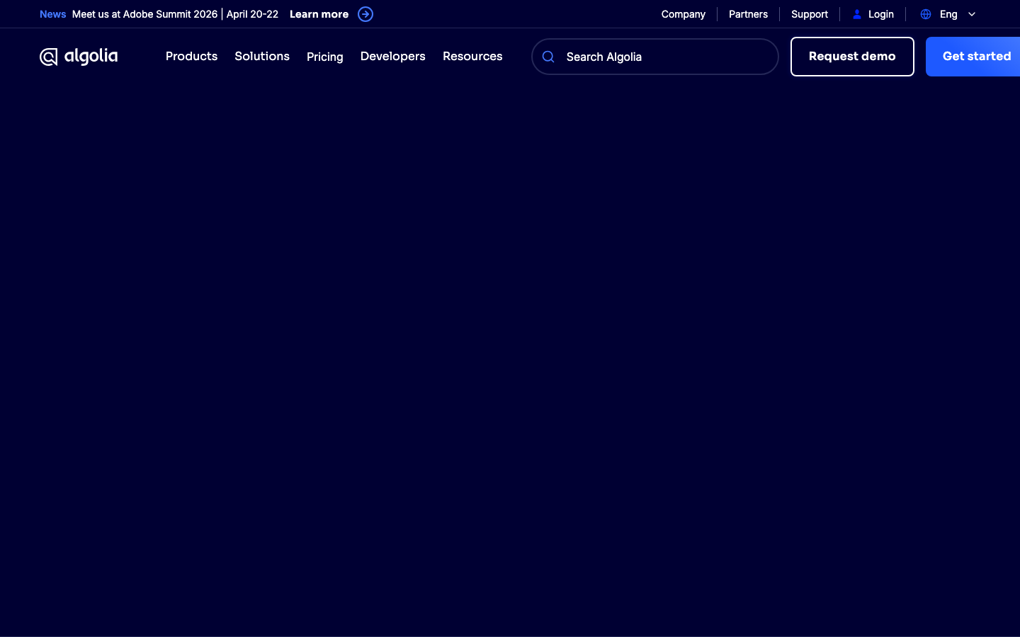 Algolia product preview