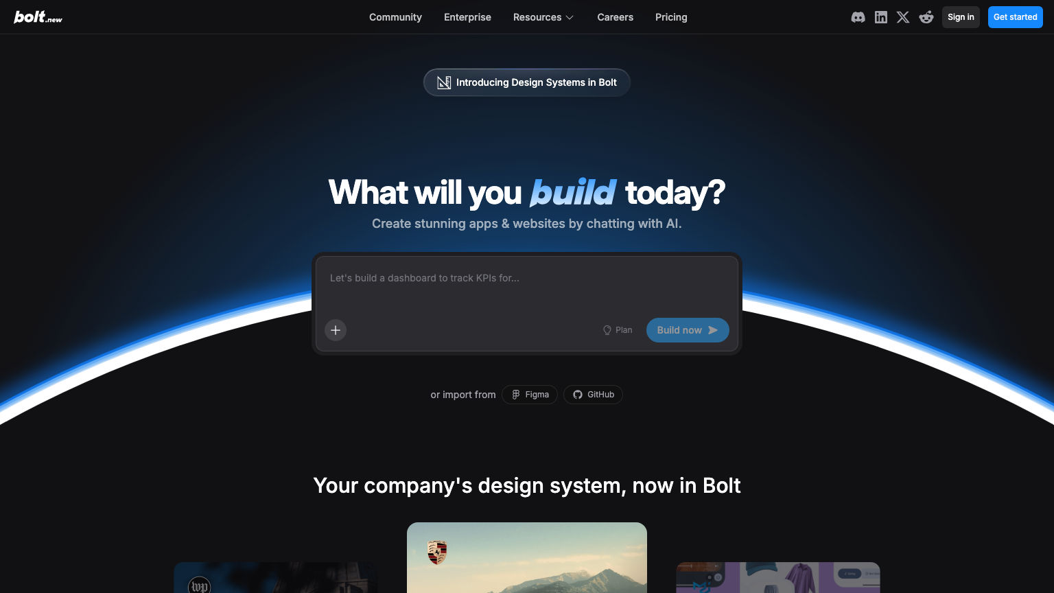 Bolt.new product preview