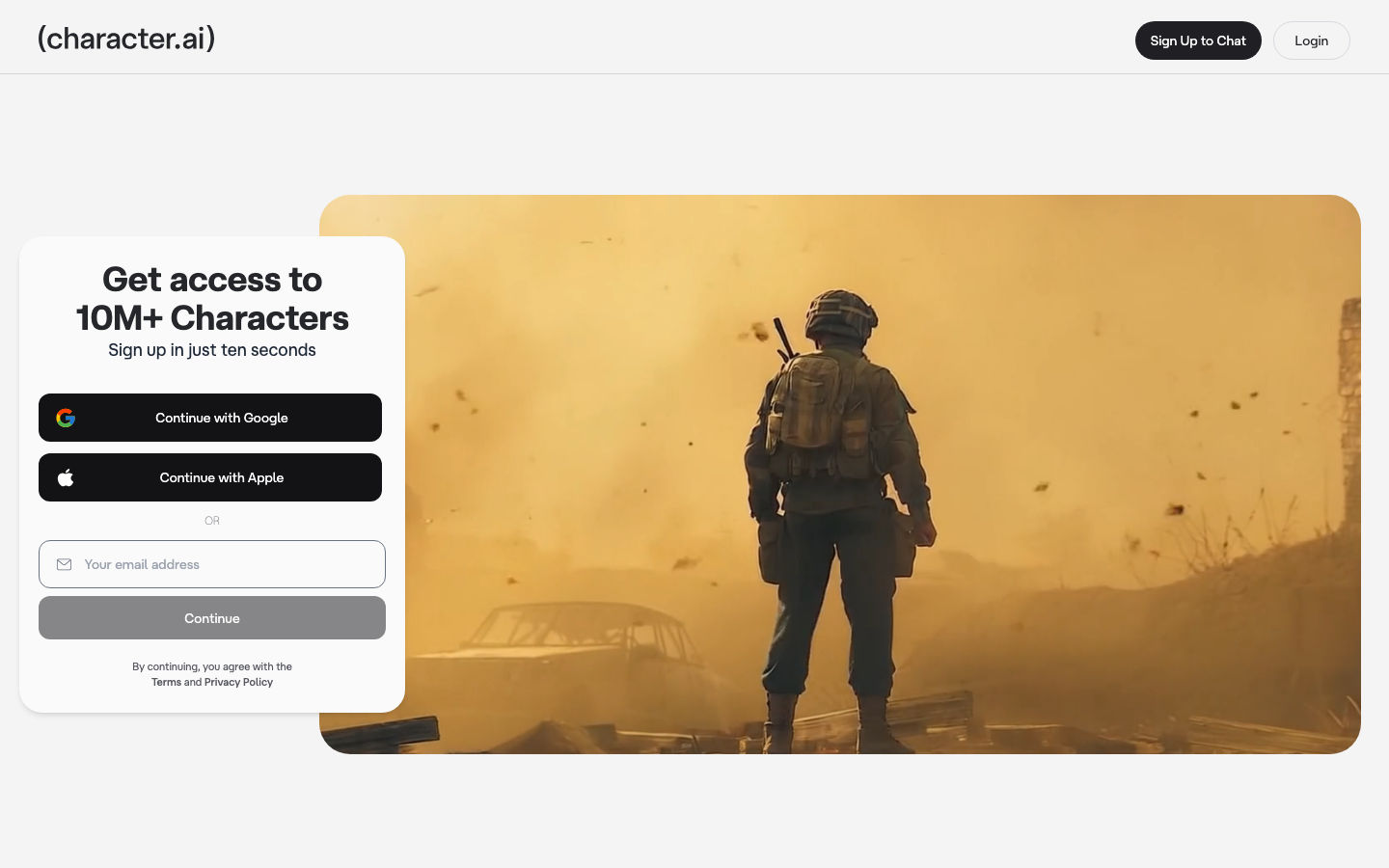 Character.ai product preview