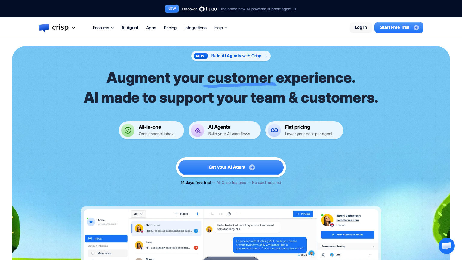 Crisp product preview