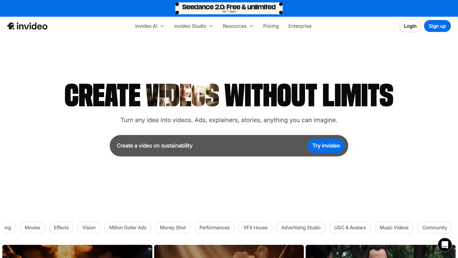 InVideo AI product preview