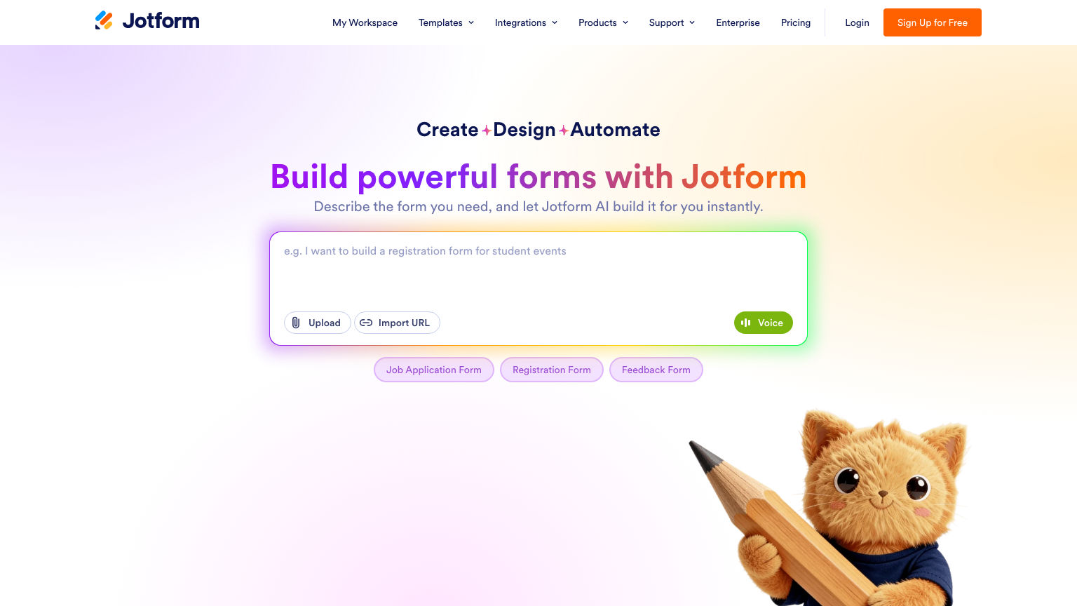 Jotform product preview