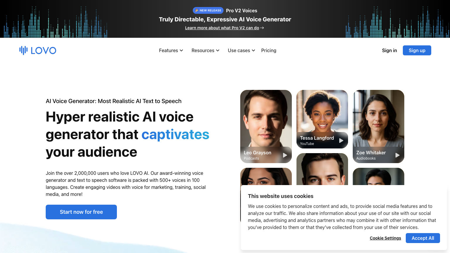 Lovo.ai product preview