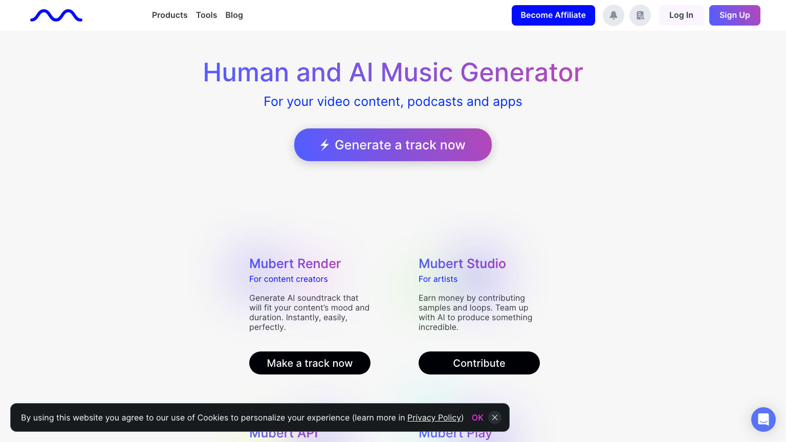 Mubert product preview
