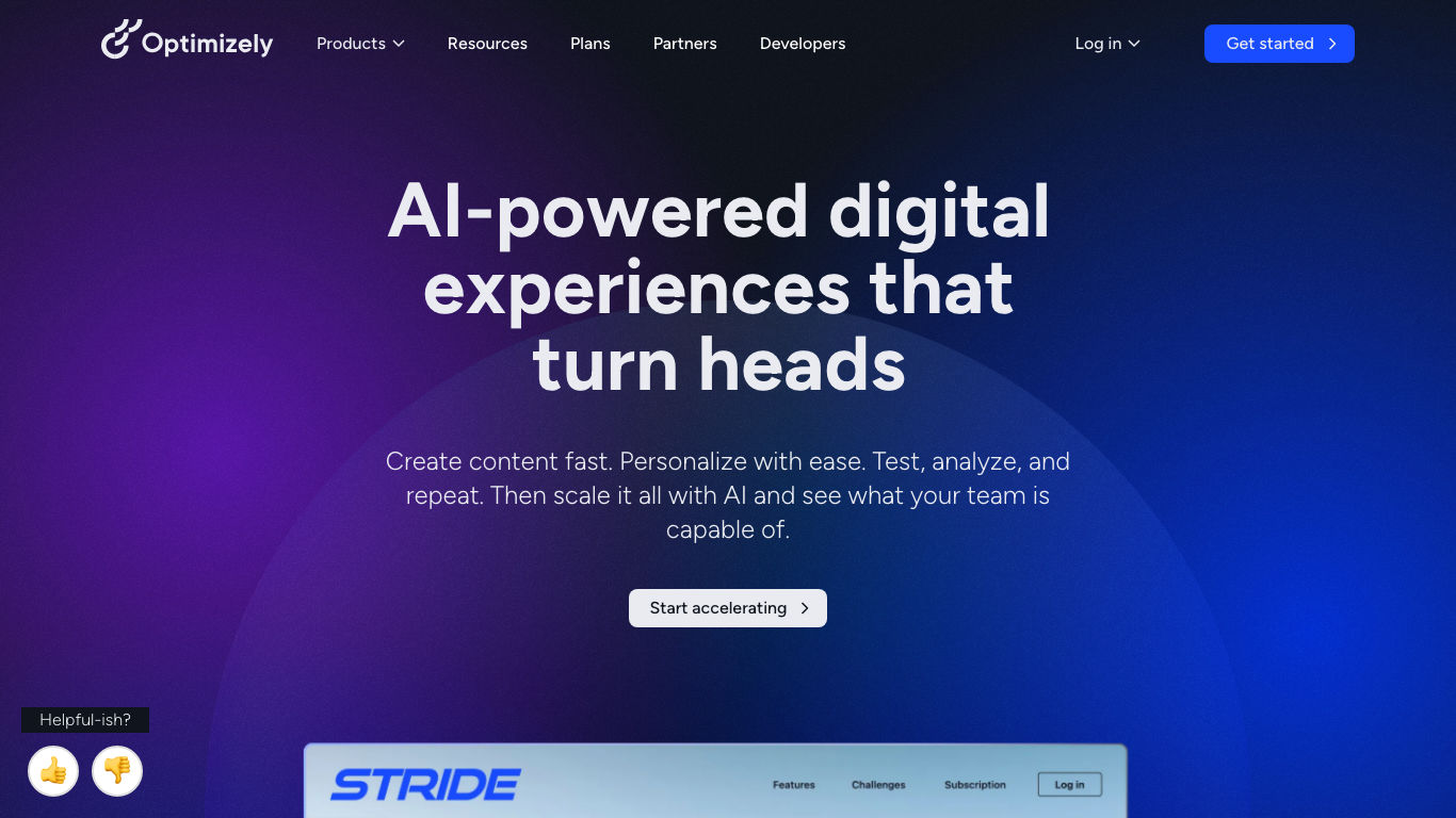 Optimizely product preview
