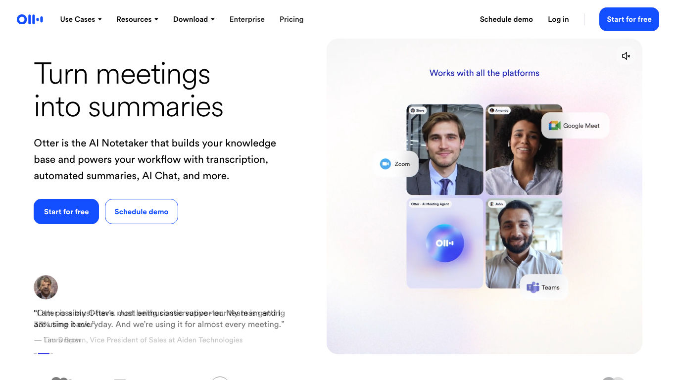 Otter.ai product preview