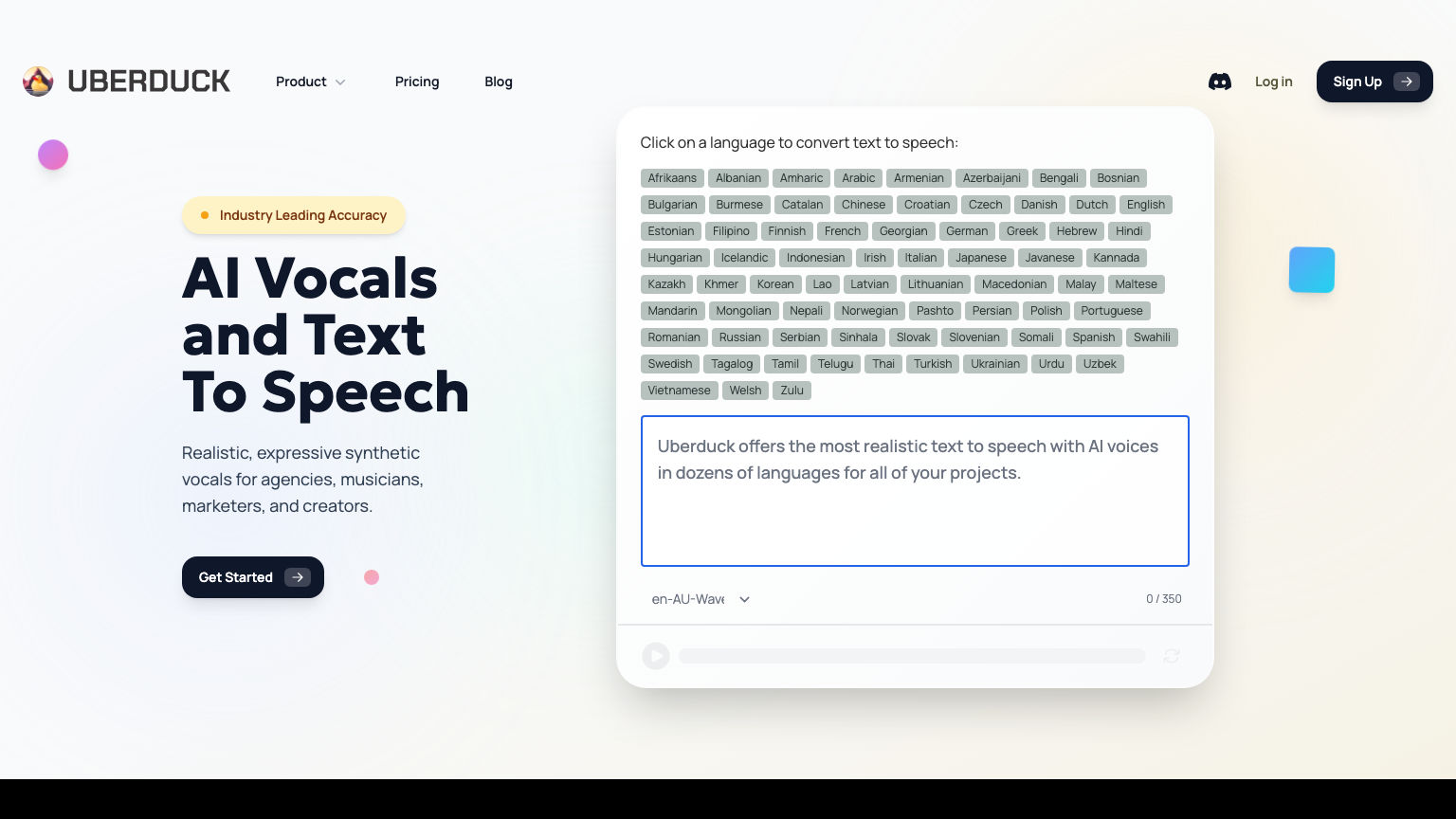 Uberduck product preview