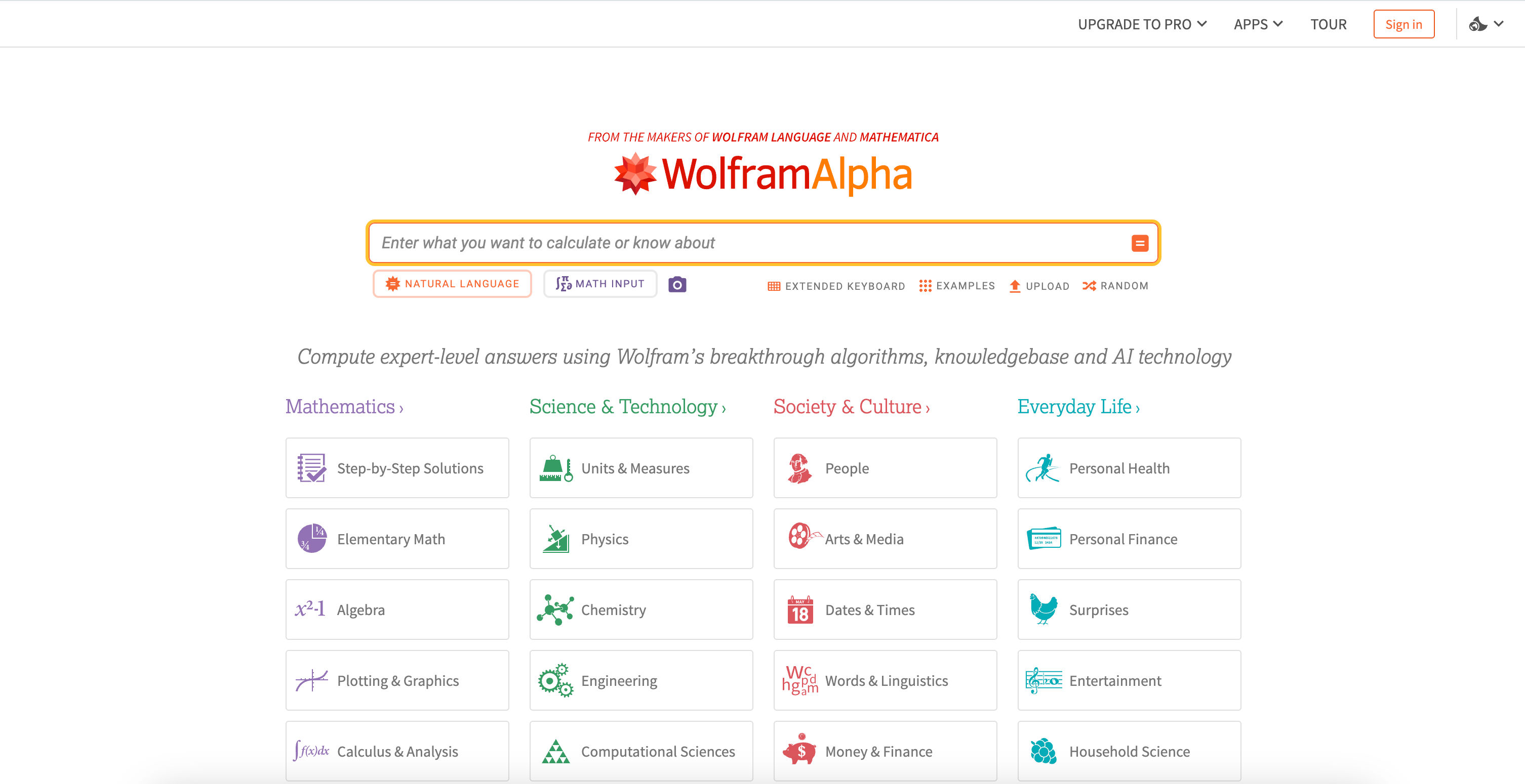 Wolfram Alpha product preview